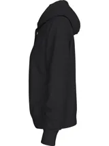 Buzo negro con capucha y cordones ajustables, puños y bajo con punto canalé. Estampado frontal con el logo de Calvin Klein Jeans en forma de caja con diseño diffused.