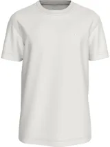 Remera de algodón blanco con cuello redondo y logotipo de Calvin Klein en la espalda.