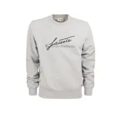 Buzo de algodón gris con cuello redondo, estampado con el logo y cocodrilos vintage de Lacoste.