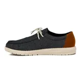 Zapato casual acordonado color caramelo con detalles en multicolor y suela cómoda.