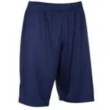 Short deportivo azul marino de corte clásico, con cintura elástica.