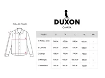Camisa celeste con cuello mao, de manga larga con puños arremangados, cierre con botones a tono y logo bordado en el pecho.