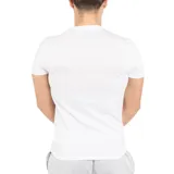Remera azul marino Lacoste de algodón pima con cuello en V y logo bordado en el pecho.