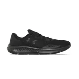 Zapatillas deportivas negras con tecnología UA Charged Cushioning® que proporciona amortiguación y soporte, con parte superior de malla ligera.
