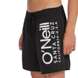 Short de baño negro con logo O'Neill estampado en blanco en la pierna derecha.