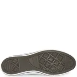 Championes de cuero negro con puntera blanca y suela de goma, diseño clásico de Converse.