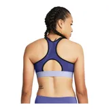 Top deportivo de compresión Under Armour HeatGear High, color celeste, con breteles regulables y espalda deportiva.