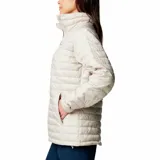 Campera acolchada Columbia Silver Falls II, color negro, con cierre frontal, cuello alto y bolsillos laterales con cierre.