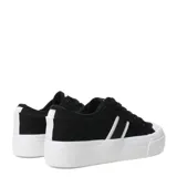 Championes de lona blancos con plataforma.