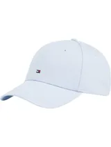 Gorra de béisbol celeste de algodón con logo de Tommy Hilfiger bordado en el frente.