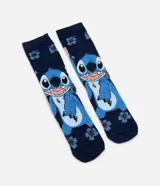 Medias de caña alta con estampado de Stitch y flores.
