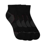 Pack de dos pares de calcetines negros de corte medio con tecnología Coolmax para absorción de humedad, talón y área de Aquiles acolchados y distribución uniforme del peso corporal.