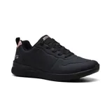Championes Skechers Bobs Sport Milano, color negro con detalles en rosa metalizado en el talón y el logo. Capellada sintética perforada y plantilla Skechers Memory Foam.