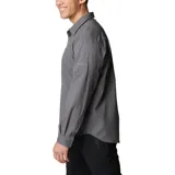 Camisa de hombre Columbia Silver Ridge, color beige, de manga larga con botones para enrollar, dos bolsillos frontales con botón, ventilación en la espalda y protección solar UPF 50.