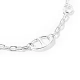 Pulsera de eslabones en plata 925, con diseño minimalista y cierre seguro.