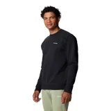 Buzo negro de cuello redondo, marca Columbia, modelo Meridian Creek Crew. Tiene logo de la marca bordado en el pecho.