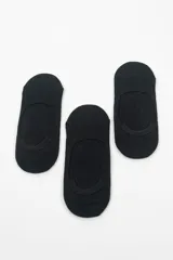 Medias invisibles color negro, diseñadas para usar con calzado bajo.