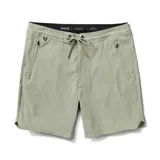 Bermuda de paseo color verde claro, con bolsillos laterales y traseros.