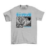 Remera gris con estampado de Supercampeones.