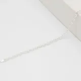 Pulsera de plata 925 con eslabones tipo rolo y cierre de mosquetón.