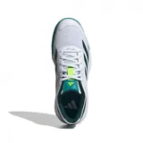 Championes Adidas Courtquick para hombre, color blanco con detalles en verde y negro.