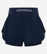 Bermuda deportiva de microfibra color blanco, corte runner con cintura elástica y forro interno.