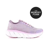 Championes Hi-Tec Arabella color lila con detalles en rosa y suela blanca.