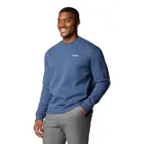 Buzo Columbia de hombre, color azul con logo de la marca bordado en blanco en el pecho. Diseño clásico de cuello redondo, puños y dobladillo acanalados.