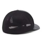Gorra de béisbol Columbia color beige con paneles traseros de malla azul marino y logo de la marca bordado en el frente.