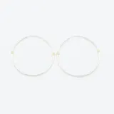 Aros tipo argolla grandes, de plata 925 con detalles en oro.