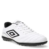 Championes de fútbol 5 Umbro Classico III TF, color blanco con detalles en negro.