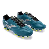 Championes de fútbol Joma Águila 2317 Blue para hombre, color azul con detalles en plateado y amarillo. Fabricados con material sintético resistente y transpirable, suela de caucho de dos densidades y media suela de Phylon.