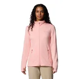 Campera polar Columbia con cierre frontal, bolsillos laterales con cierre y orificios para pulgares.