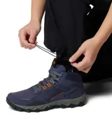 Pantalón negro de mujer, de corte recto y tiro alto, con cintura elástica ajustable con cordón, bolsillos laterales y bolsillo adicional en la pierna. Cuenta con puños ajustables con cordón y forro de malla para mayor transpirabilidad.