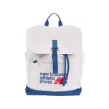 Mochila de lona espaciosa con bolsillo frontal con cierre y compartimento separado para laptop.