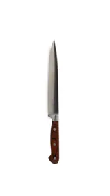 Juego de trinchar compuesto por cuchilla y pincho. Acero y mango de madera premium. Estuche en caja magnética.