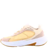 Championes Adidas Ozelle Cloudfoam Lifestyle, color amarillo pastel con detalles en beige y blanco.