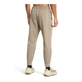 Pantalón de jogging gris de corte ajustado, con cintura elástica ajustable con cordón, bolsillos laterales con cierre y logo de Nike bordado en negro en la pierna izquierda.