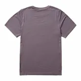 Remera deportiva azul marino de manga corta con logo de la marca estampado en el pecho.