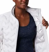 Campera ligera de plumón para mujer, diseñada para proporcionar calor en climas fríos, con tejido deperlante al agua y forro térmico reflectante.