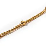 Cadena de acero enchapado en oro, con un diseño delicado y elegante, longitud de 45 cm más alargue.