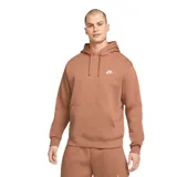 Canguro negro de frisa con capucha y logo de Nike bordado en blanco en el pecho.