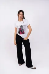 Pantalón palazzo gris de morley con lycra.