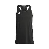 Musculosa deportiva negra con logo Adidas blanco en el pecho.