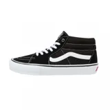 Championes de skate de caña alta Vans Skate Grosso Mid, color negro con detalles en blanco.
