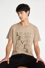 Remera de algodón color gris con estampado gráfico en el frente, de calce estándar y sin tiro.