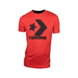 Remera roja de algodón con estampa del logo Converse Star Chevron en negro.