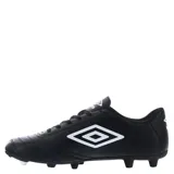 Championes de fútbol Umbro Classico II HG para hombre, color blanco con detalles en negro, con cordones y tapones.