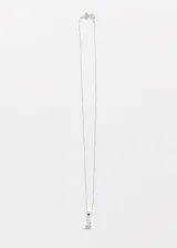 Collar de plata 925 con cadena veneciana y dije de zirconia en forma de lágrima.