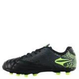Championes de fútbol Topper Nantes III, color negro con detalles en gris y verde neón.